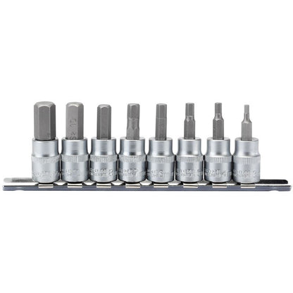 Draper 3/8" Sq. Dr. Hexagonal Socket Bit Set (8 Piece) - McCormickTools