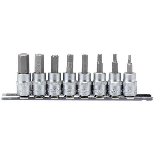 Draper 3/8" Sq. Dr. Hexagonal Socket Bit Set (8 Piece)