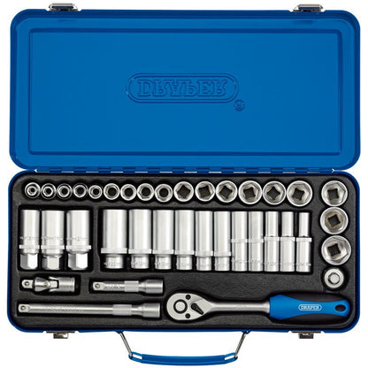 Draper 3/8" Sq. Dr. Metric Socket Set (37 Piece) - McCormickTools