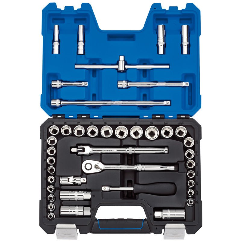 Draper 3/8" Sq. Dr. Mm/Af Combined Socket Set (41 Piece) - McCormickTools