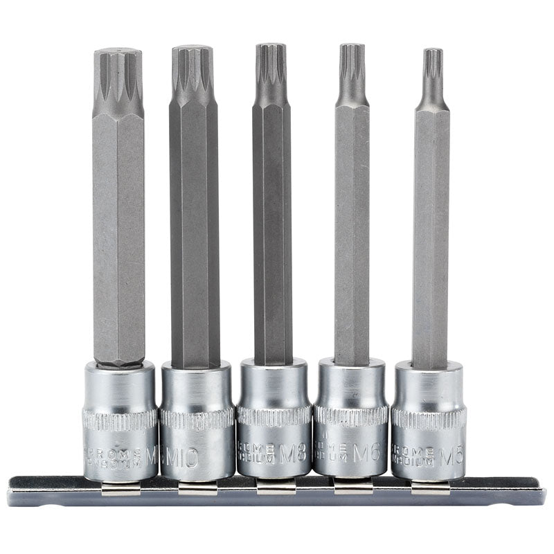 Draper 3/8" Sq. Dr. Spline Socket Bit Set (5 Piece) - McCormickTools