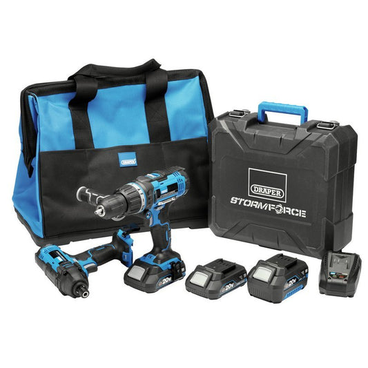 Draper 40448 Draper Storm Force® 20V Cordless Impact Kit 7 Piece