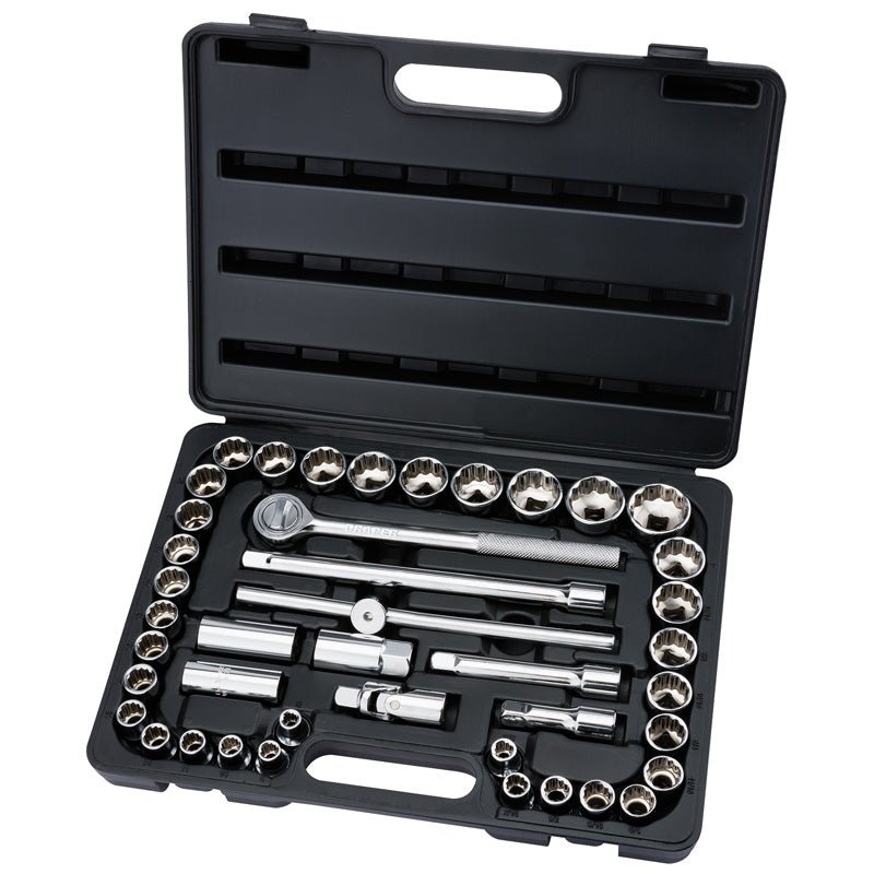 Draper 42 piece 1/2" Sq. Dr. MM/AF Combined Socket Set 68959 - McCormickTools