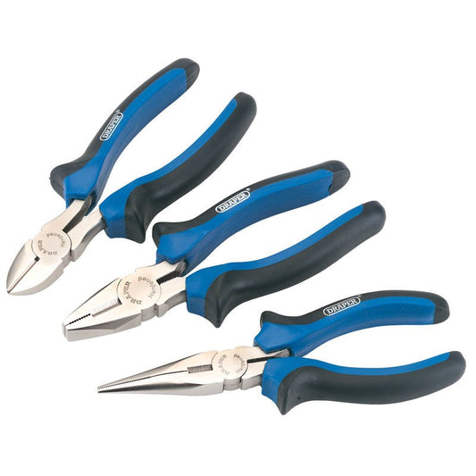 Draper 45864 Soft Grip Pliers Set 3 Piece