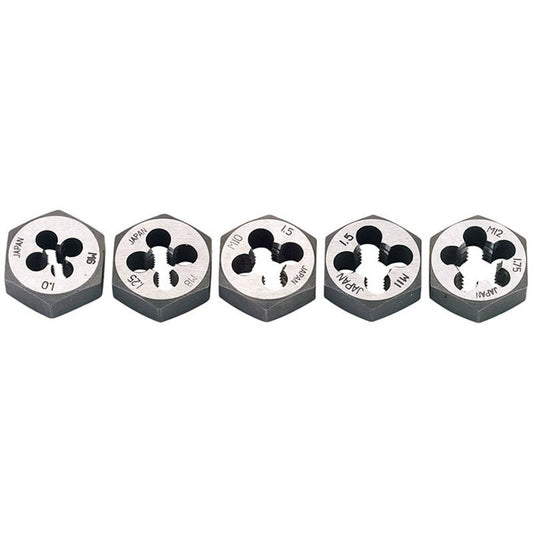 Draper 5 Piece Metric Hexagon Die Nut Set 79198