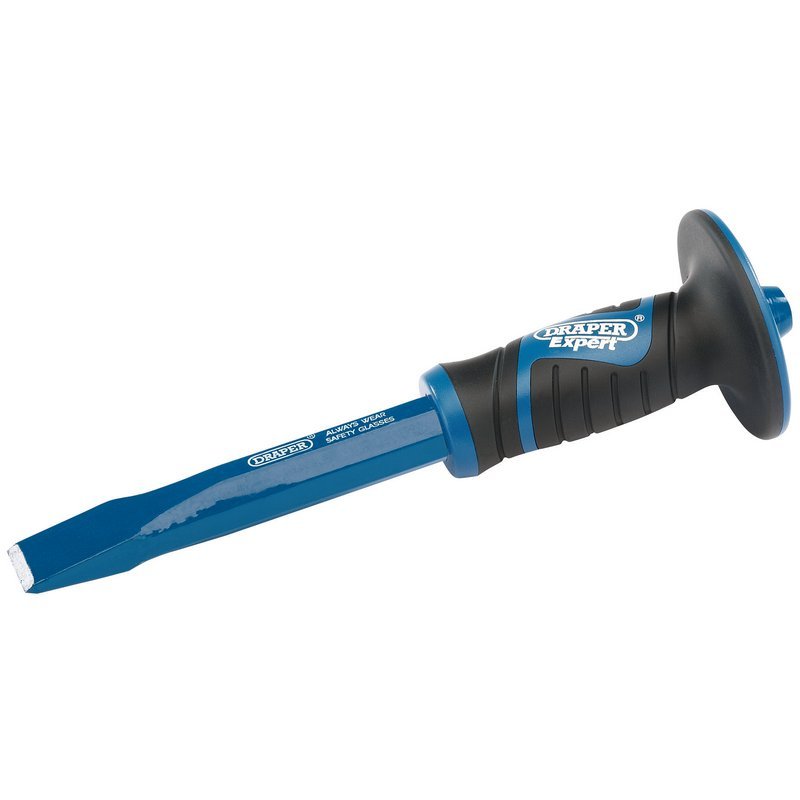 Draper 51051 Hexagonal Shank Cold Chisel with Soft Grip Hand Guard 25 x 250mm - McCormickTools