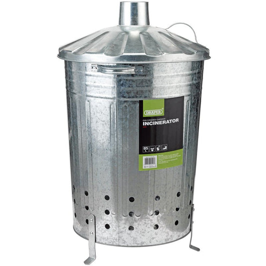 Draper 53253 Galvanised Garden Incinerator 85L