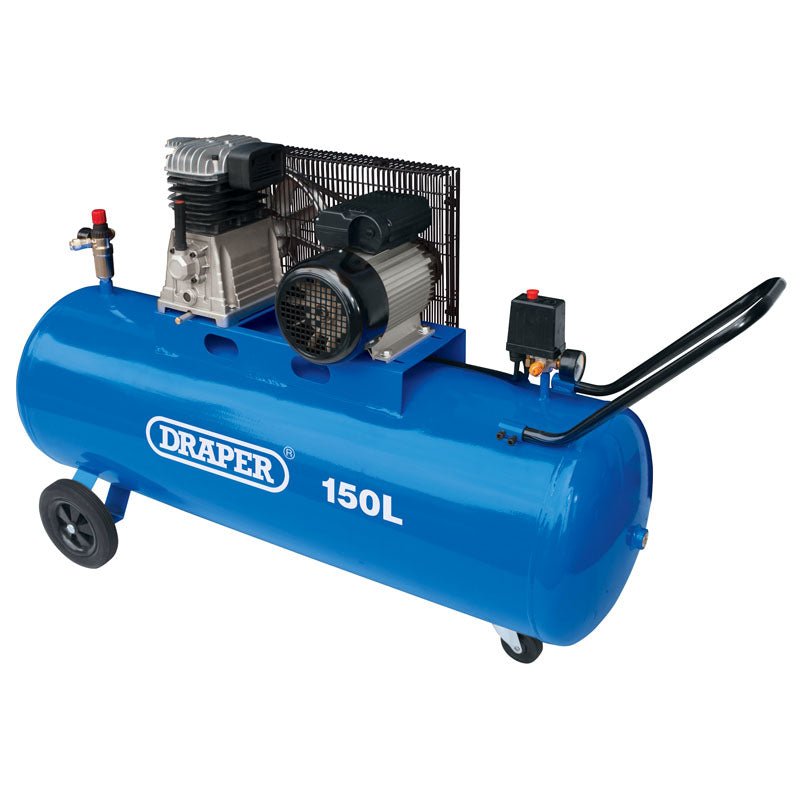 Draper 55305 150L Belt - Driven Air Compressor 2.2kW