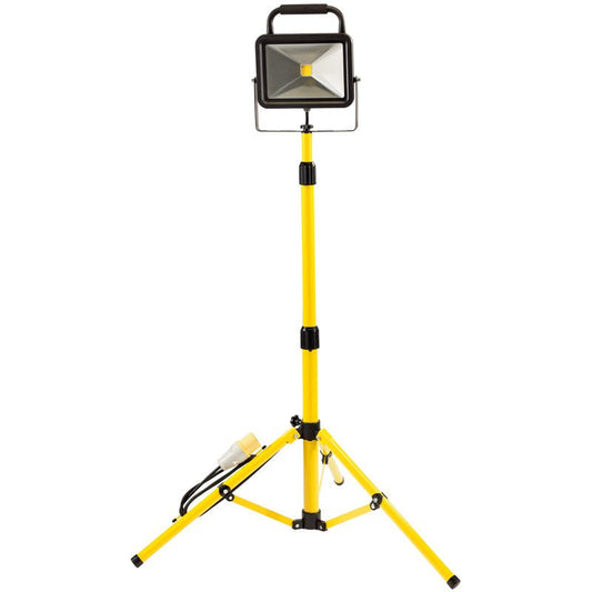 Draper 66054 50W 110V COB LED Work Light with Tripod - 6500 Lumens