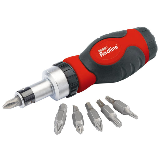 Draper DRA - 68924 Draper 68924 Redline® Ratcheting Screwdriver and Bit Set 6 Piece