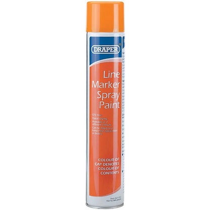 Draper 750ml Orange Line Marker Spray Paint 41912-McCormickTools