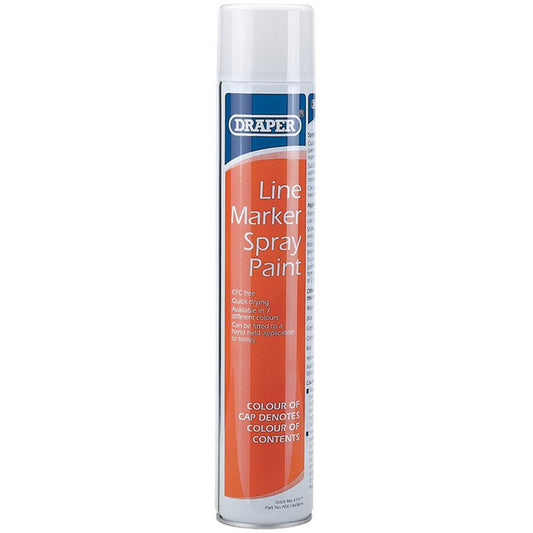 Draper 750ml White Line Marker Spray Paint 41915