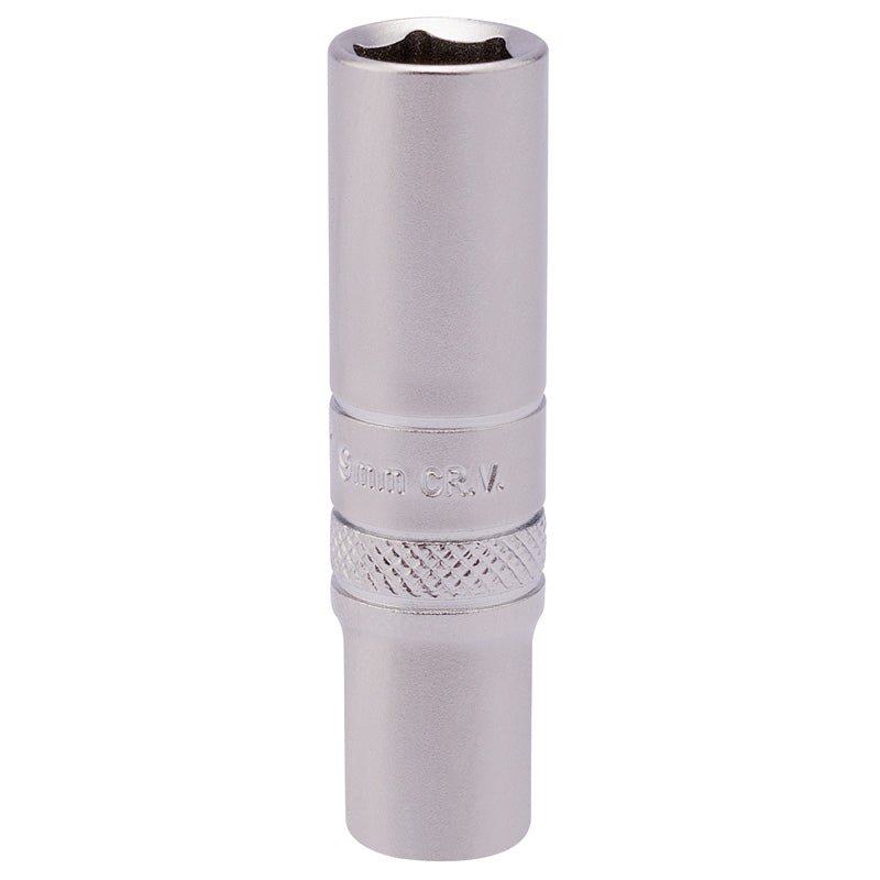 Draper 82139 1/4" Sq. Dr. 6 Point Deep Socket 9mm - McCormickTools