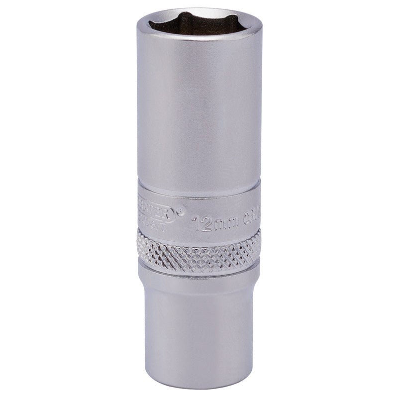 Draper 82142 1/4" Sq. Dr. 6 Point Deep Socket 12mm - McCormickTools