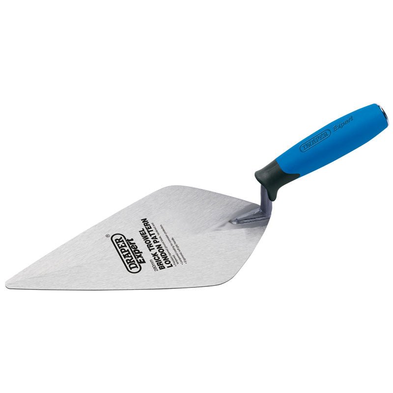 Draper 82148 Soft Grip Stainless Steel London Pattern Brick Trowel 275mm