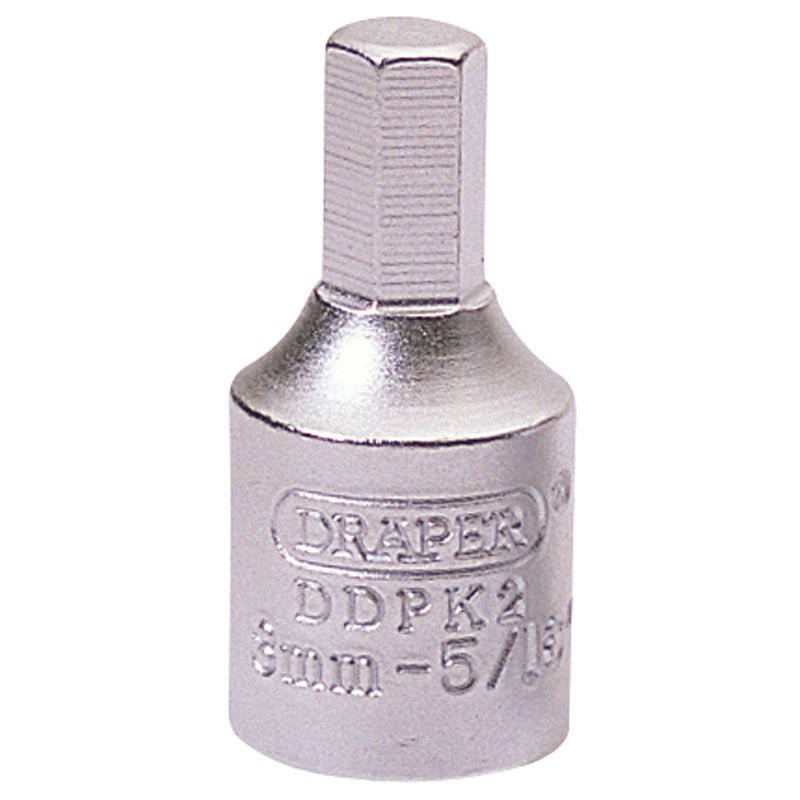 Draper 8mm Hexagon - 5/16 3/8 Square Drive Drain Plug Key 38321