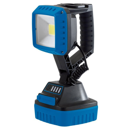 Draper 90032 COB LED Rechargeable Worklight 10W 1000 Lumens Blue 4 x 2.2Ah Batteries - McCormickTools