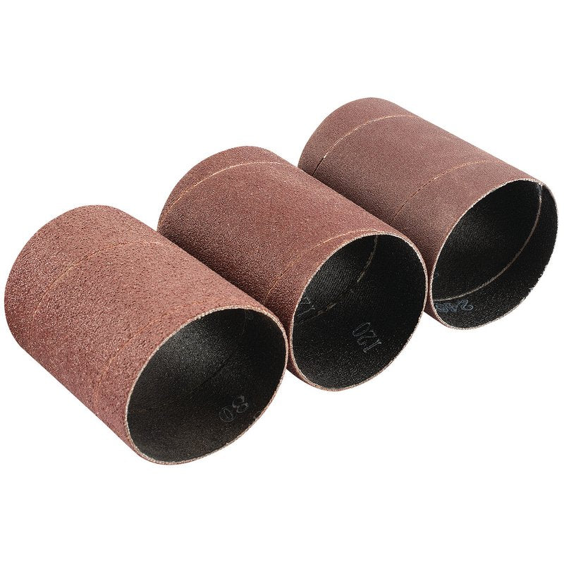 Draper 93358 Pack of Three Assorted Grit Aluminium Oxide Sanding Sleeves 45 x 60mm