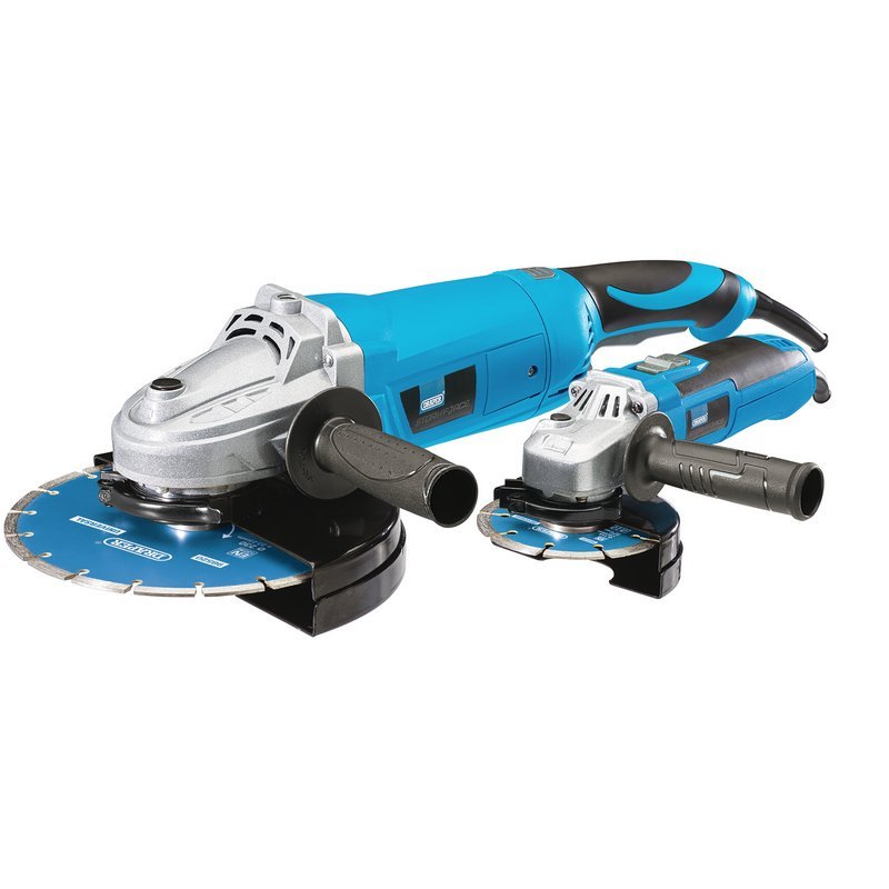 Draper 98520 Storm Force 230V Angle Grinder Set 115mm and 230mm 2 Piece