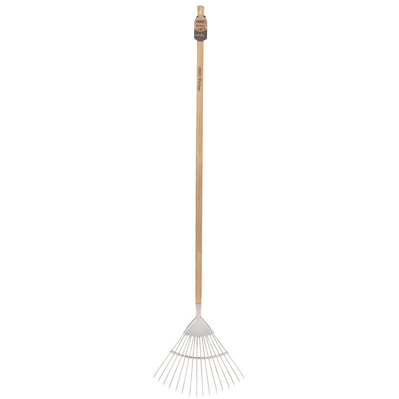 Draper 99020 Draper Heritage Stainless Steel Lawn Rake with Ash Handle