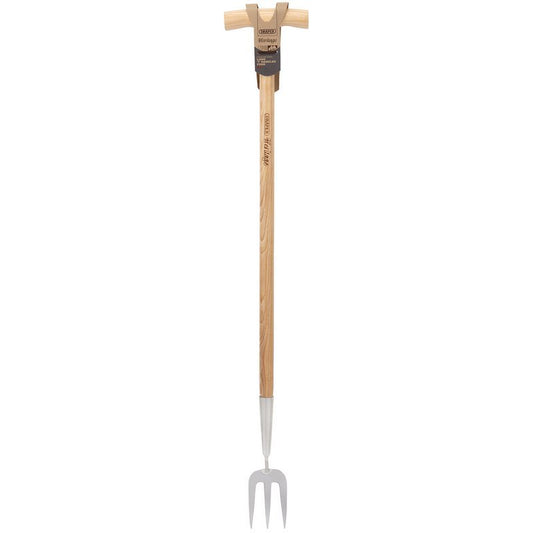 Draper 99031 Heritage Stainless Steel Fork With Ash Long Handle