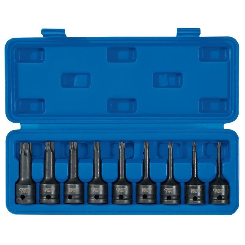 Draper 99184 1/2” Sq. Dr. Draper TX - STAR® Socket Bit Set 9 Piece - McCormickTools