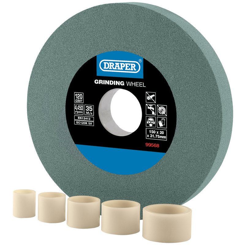 Draper 99568 Silicon Carbide Bench Grinding Wheel 120G 150mm x 20mm