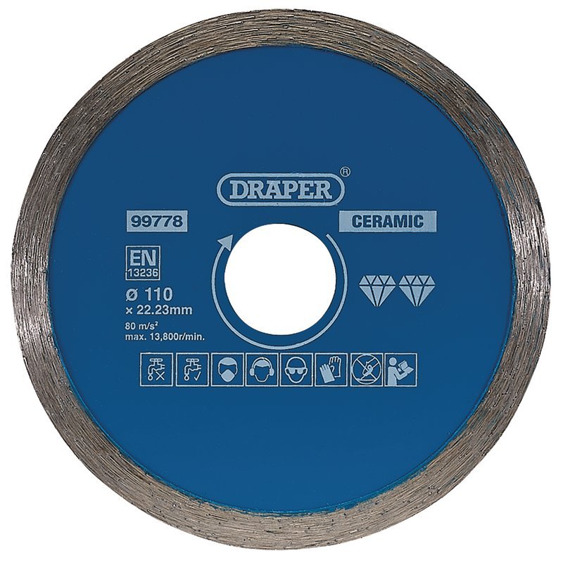 Draper 99778 Continuous Diamond Blade 110mm