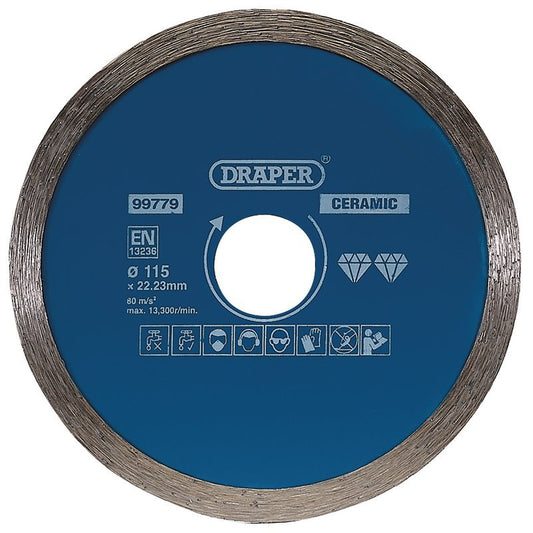 Draper 99779 Continuous Diamond Blade 115mm