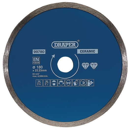 Draper 99780 Continuous Diamond Blade 180mm