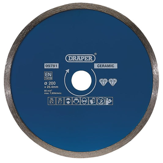 Draper 99781 Continuous Diamond Blade 200mm