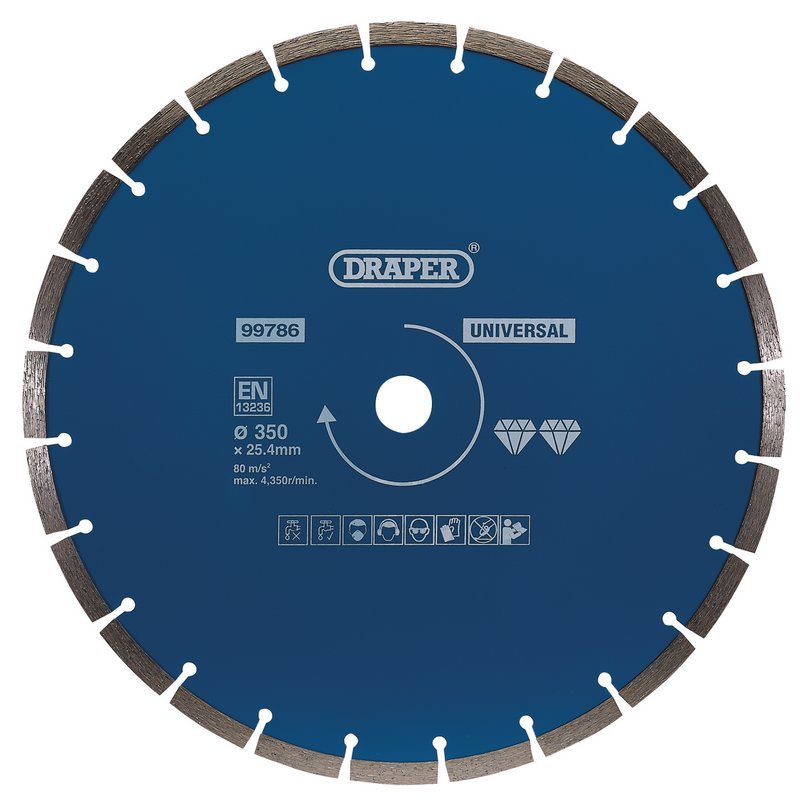 Draper 99786 Segmented Diamond Blade 350mm-McCormickTools