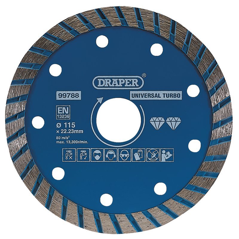 Draper 99788 Turbo Diamond Blade 115mm