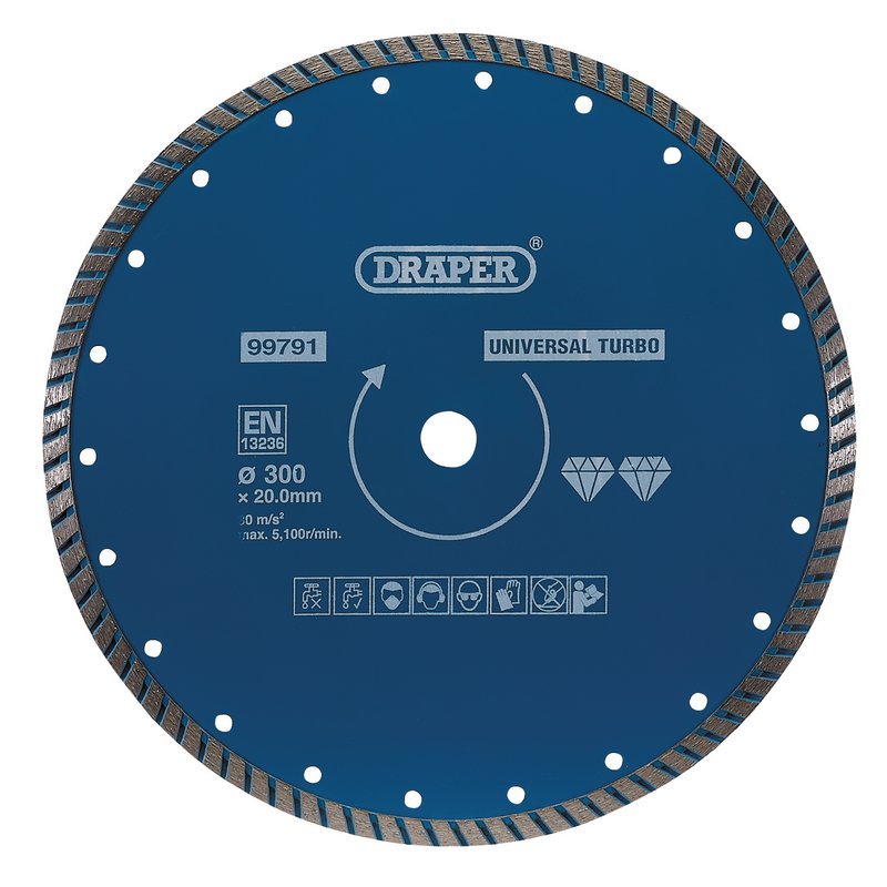 Draper 99791 Turbo Diamond Blade 300mm