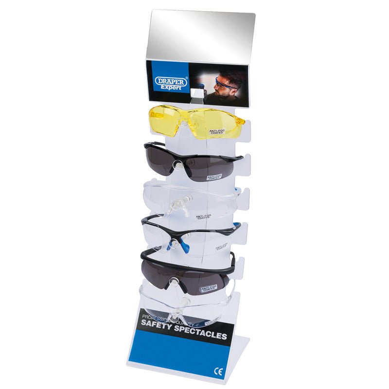 Draper Countertop Display of Six Safety Spectacles 23341