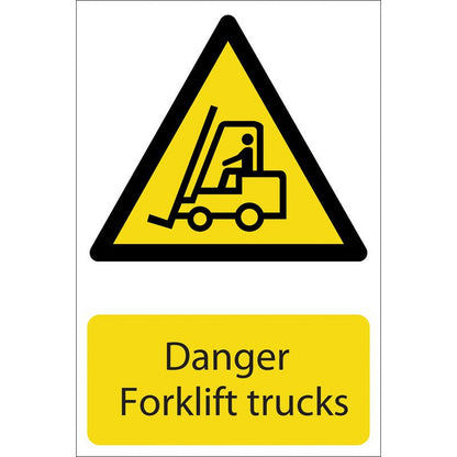 Draper 'Danger Forklift Trucks' Hazard Sign 72360