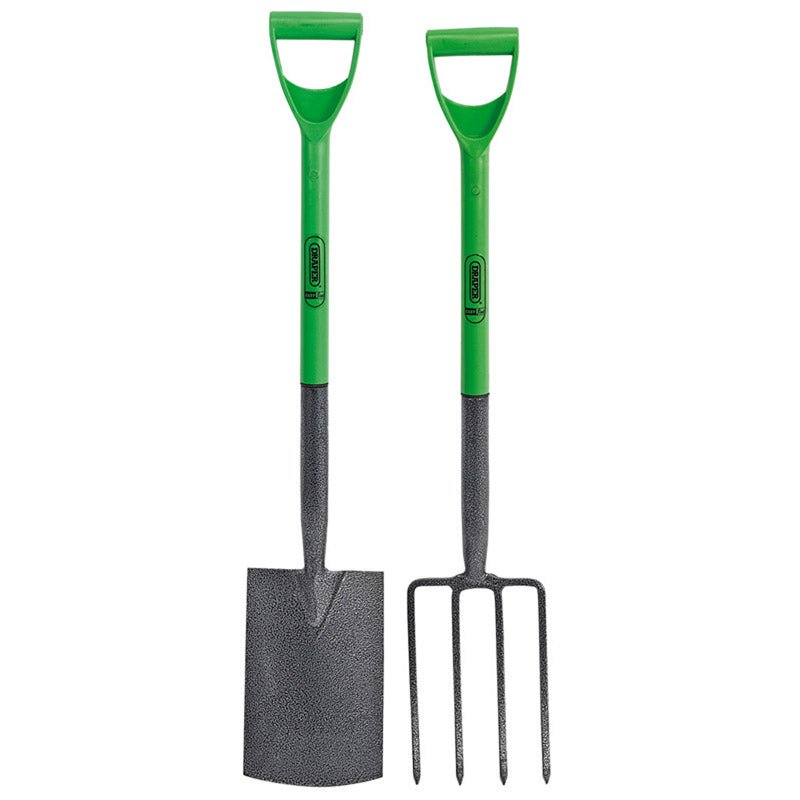 Draper Easy Find Carbon Steel Garden Fork and Spade Set 16566