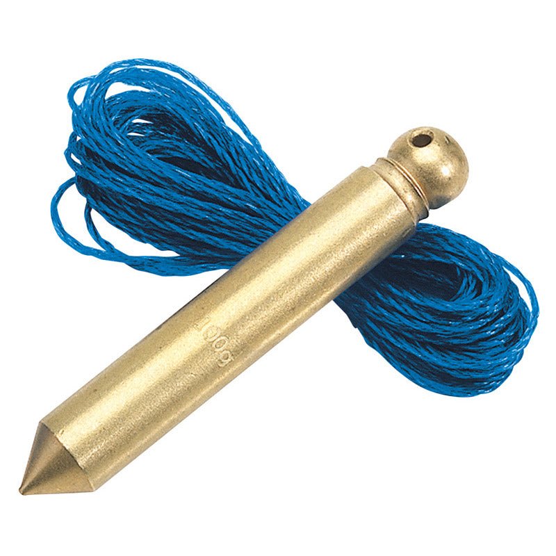 Draper Expert 100G Brass Plumb Bob with 5M (Approx) Nylon Line 60698