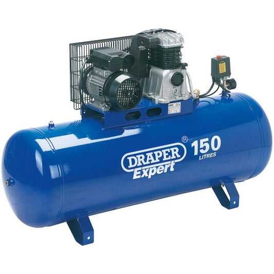 Draper Expert 150L 230V 3.0hp (2.2kW) Stationary Belt - Driven Air Compressor 69337