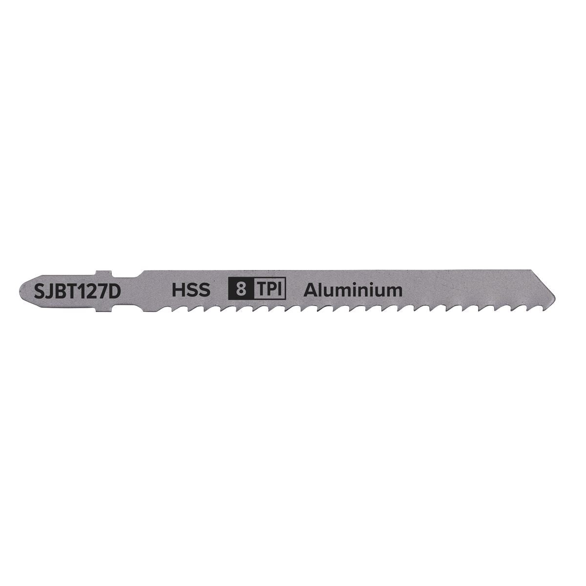 Sealey SJBT127D Jigsaw Blade Aluminium 100mm 8tpi - Pack of 5