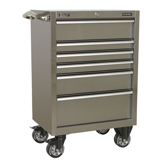 Sealey PTB67506SS Rollcab 6 Drawer 675mm Stainless Steel Heavy-Duty