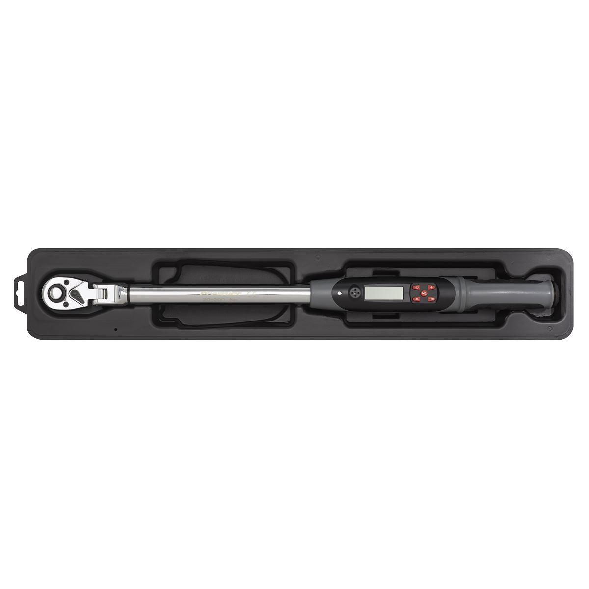 Sealey STW309 Angle Torque Wrench Flexi-Head Digital 1/2"Sq Drive 20-200Nm(14.7-147.5lb.ft)-McCormickTools