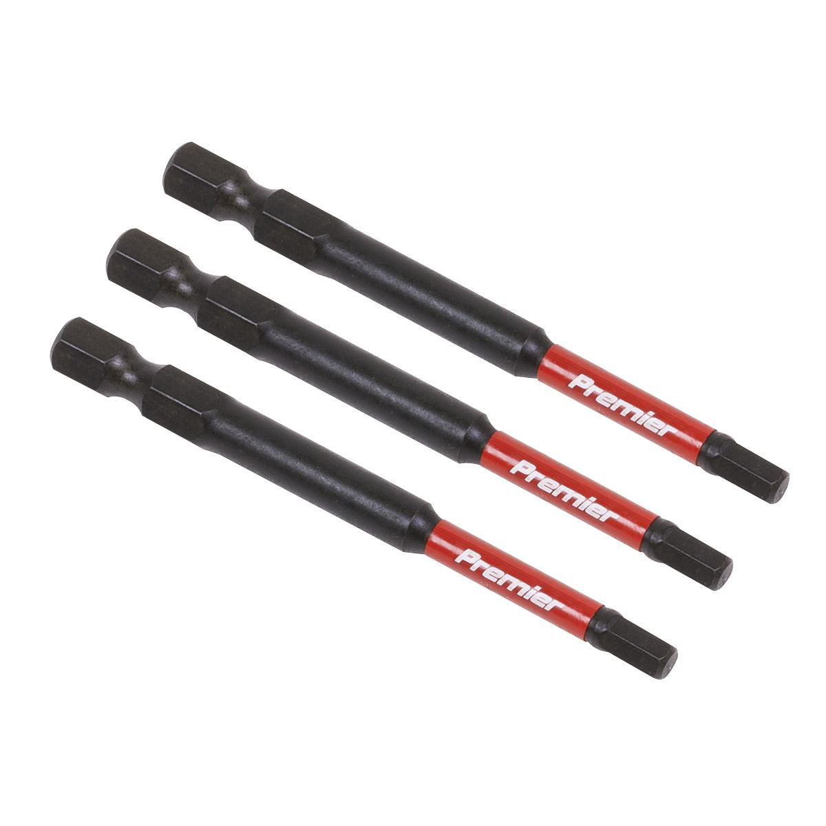 Sealey AK8262 Hex 4mm Impact Power Tool Bits 75mm - 3pc