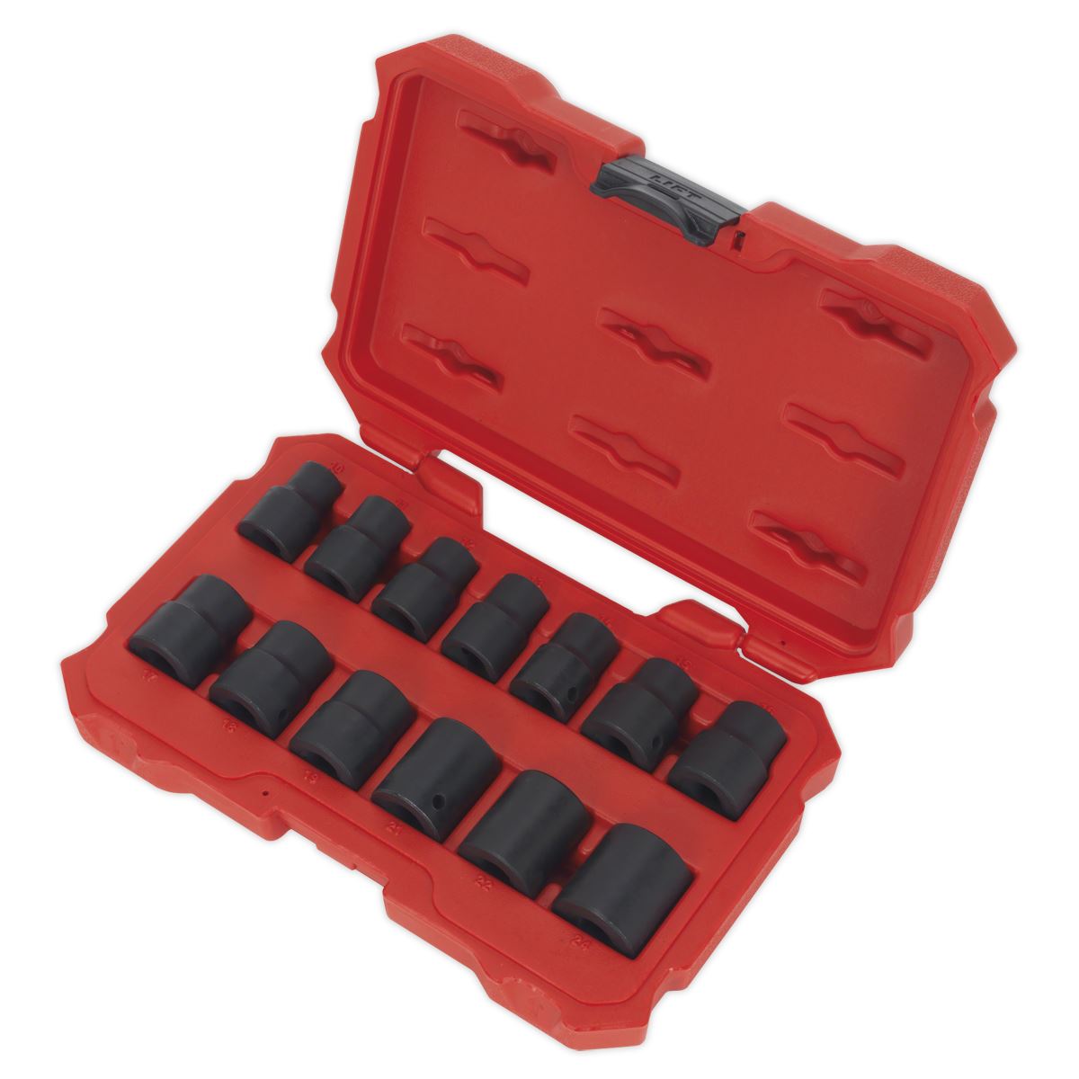 Sealey AK5616M Impact Socket Set 13pc 1/2"Sq Drive Lock-On™ 6pt Metric