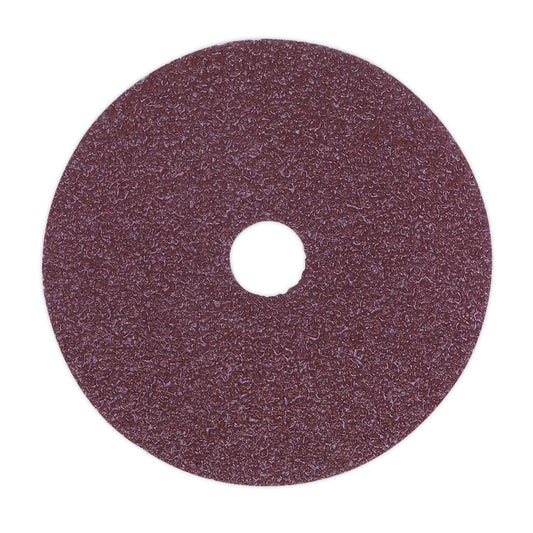 Sealey FBD11550 Sanding Disc Fibre Backed Ø115mm 50Grit Pack of 25