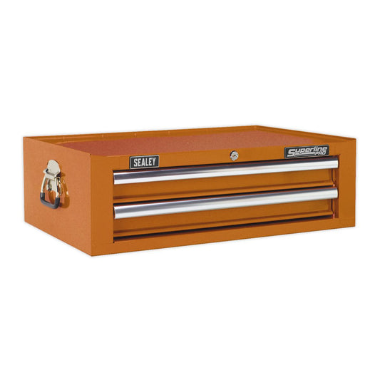 Sealey AP26029TO Mid-Box Tool Chest 2 Drawer with Ball-Bearing Slides - Orange