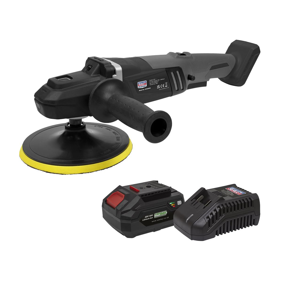 Sealey CP20VRPXKIT1 Brushless Rotary Polisher Kit Ø180mm 20V 4Ah SV20 Series