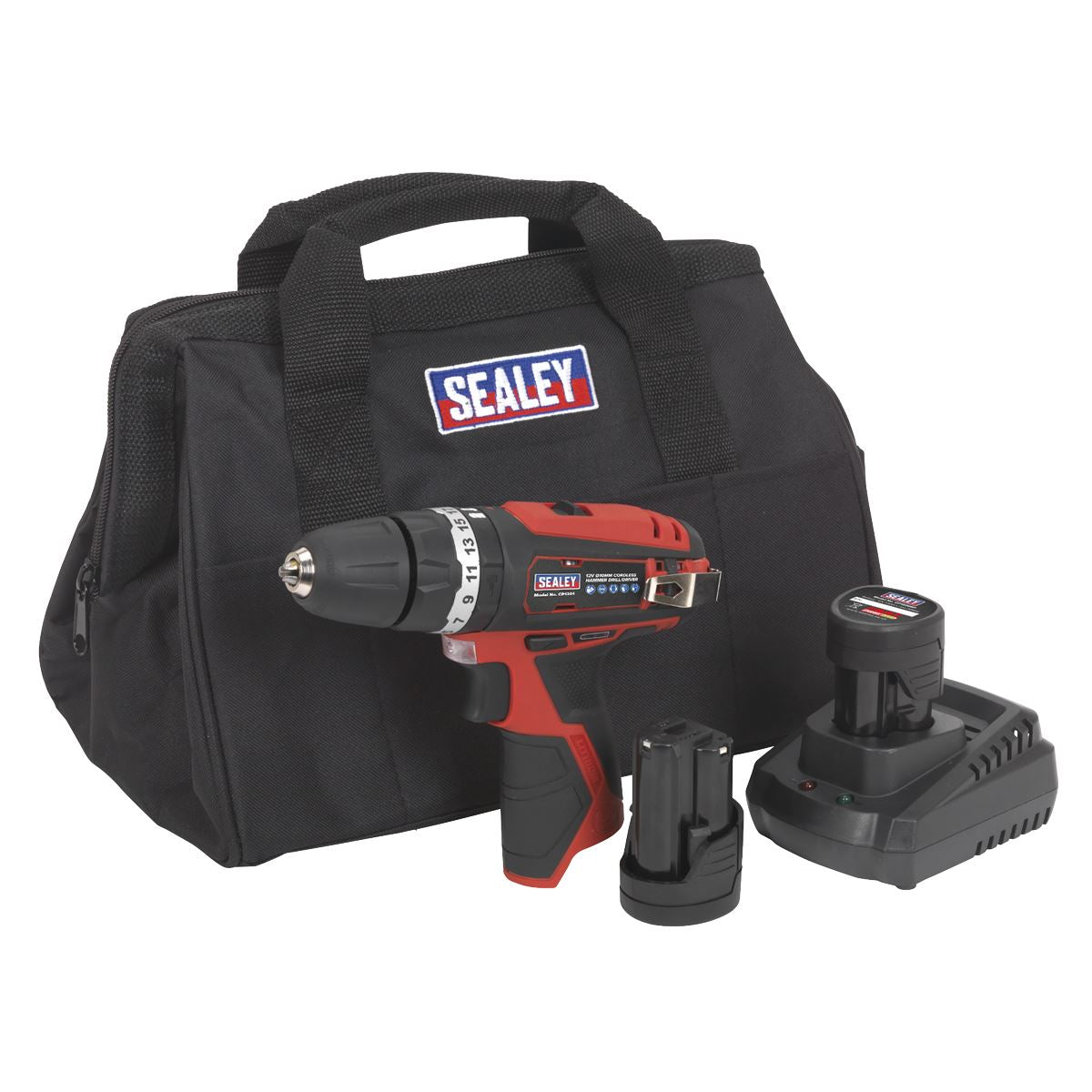 Sealey CP1201KIT Combi Drill Kit Ø10mm 12V SV12 Series - 2 Batteries