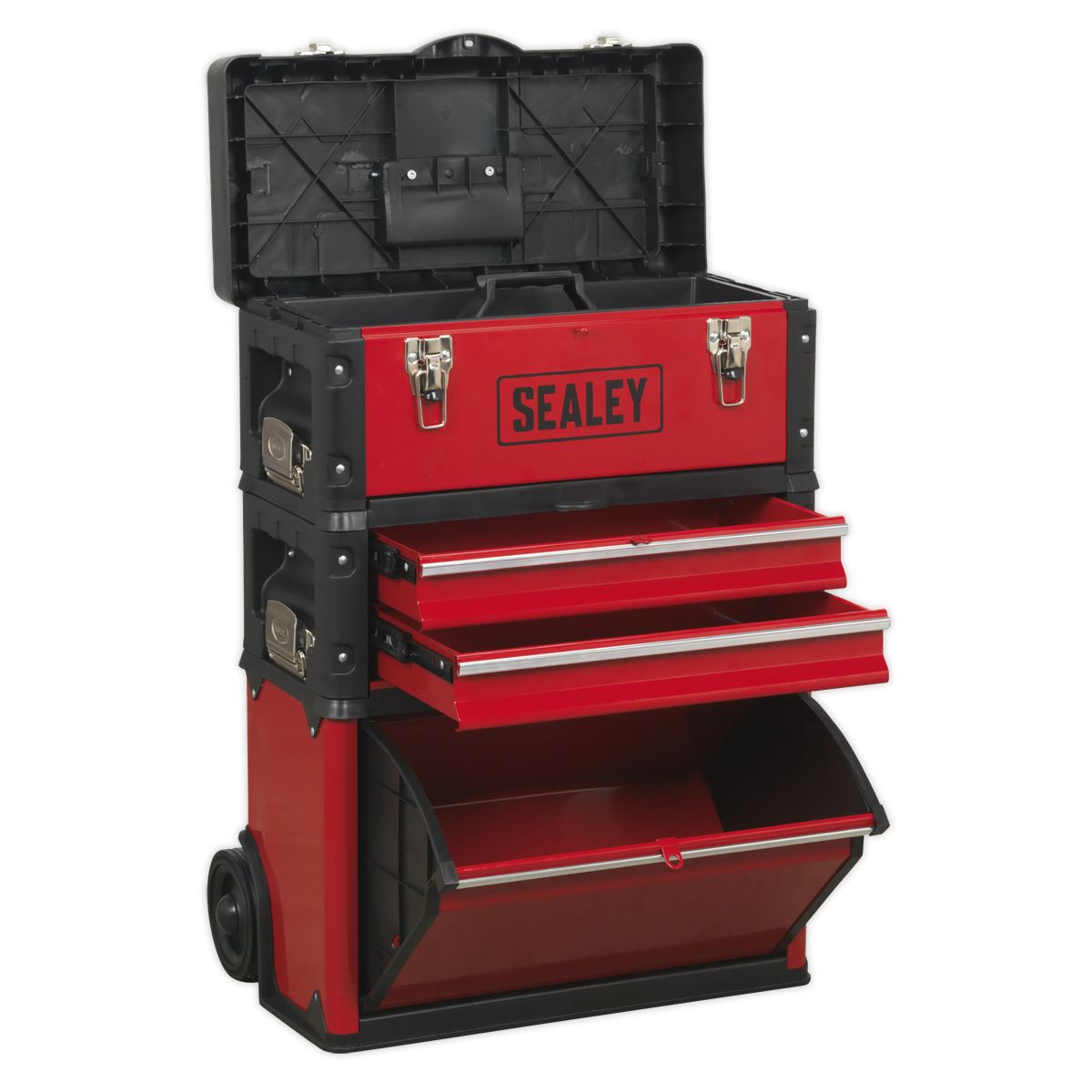 Sealey AP548 Mobile Steel/Composite Toolbox - 3 Compartment