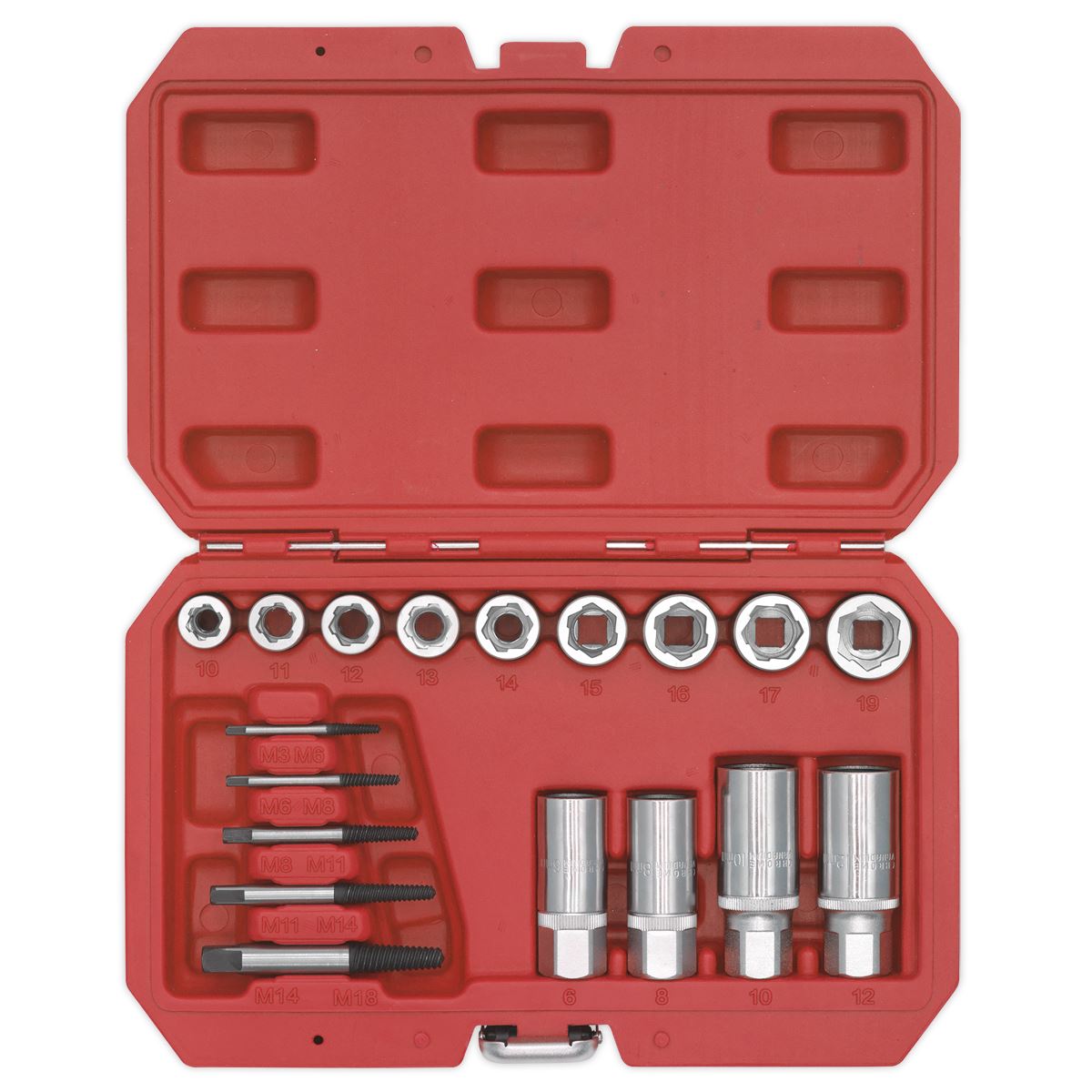 Sealey AK751 Bolt Stud & Screw Extractor Set 18pc